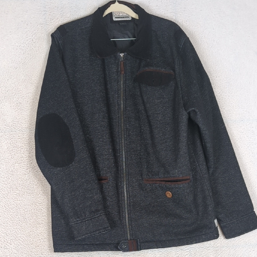 Billabong Garage Collection Men's Gray Elbow Patch Jacket Size L